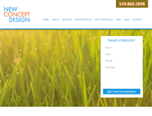 Tablet Screenshot of newconceptdesign.com